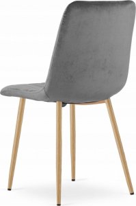 Leobert Krzesło LAVA - ciemny szary aksamit / nogi kolor drewna x 1 5