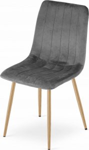 Leobert Krzesło LAVA - ciemny szary aksamit / nogi kolor drewna x 1 7