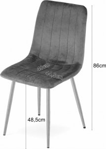 Leobert Krzesło LAVA - jasny beż aksamit / nogi kolor drewna x 1 5