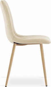 Leobert Krzesło LAVA - jasny beż aksamit / nogi kolor drewna x 1 6