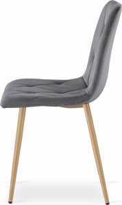 Leobert Krzesło LIBRA - ciemny szary aksamit / nogi kolor drewna x 1 3