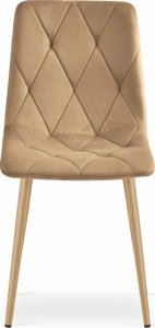 Leobert Krzesło LIBRA - brązowy aksamit / nogi kolor drewna x 1 2