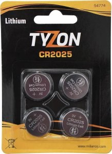 GP Tyzon CR2025 Lithium batterier, 4 stk. 1