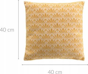 Douceur d`Interieur Żakardowa poduszka ze ściąganą poszewką, 40 x 40 cm, OCHRE 2