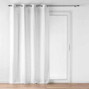 Douceur d`Interieur Biała firanka na przelotkach z efektem lnu, LUOLINE, 140 x 240 cm 1