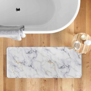 Douceur d`Interieur Dywanik łazienkowy 50x120cm srebrny 6