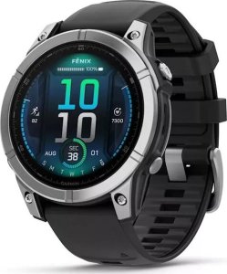 Zegarek sportowy Garmin Fenix E Stal Nierdzewna z czarnym paskiem [010-03025-00] 1