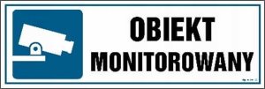 Mój dom Obiekt Monitorowany - Tabliczka 300X100 Naklejka Samoprzylepna Libres Polska Sp Nc023_300X100_Fn 5904937403994 1