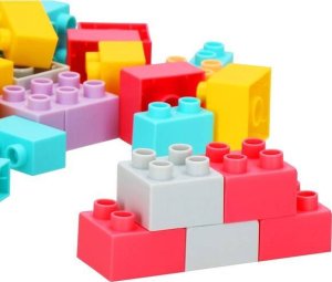 Springos Klocki konstrukcyjne, montażowe dla dzieci 126 el. eukacyjne, kolorowe UNIWERSALNY 2