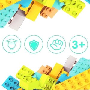 Springos Klocki konstrukcyjne, montażowe dla dzieci 126 el. eukacyjne, kolorowe UNIWERSALNY 5