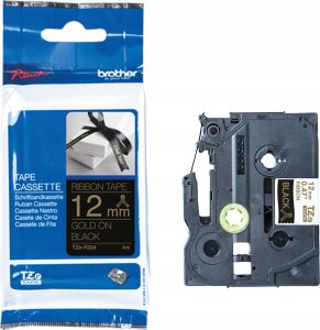 Brother Brother TZE-R334, PTH100, PT-H110, PTH100, PT-E300VP, PT-H500, PT-P750W, PTH100, PT-P900W, Gold, Thermal transfer, Black, Brother, 1.2 cm 10