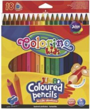 Patio Kredki ołówkowe Jumbo Colorino 18 kolorów + temperówka 15554 1