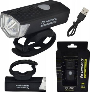 Nexelo Lampka rowerowa przednia NEXELO supreme USB Supreme 3