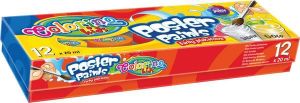 Patio Farby plakatowe 12 kolorów 20ml Colorino 2