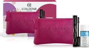 Alkotest COLLISTAR_SET XMas 2023 Impeccabile tusz do rzęs Black 14ml + Two-Phase Removing płyn do demakijażu 35ml + kosmetyczka Fuksja 2