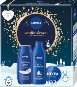 Alkotest NIVEA_SET Winter Dream żel pod prysznic 250ml + krem uniwersalny 100ml 1