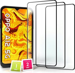 Hello Case 3-PAK Szkło Hartowane do Oppo A12 5G (na cały ekran, 9H, ochronne 5D) 1