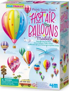 4M 4M KidzMaker DIY set Paint Your Own Hot Air Balloons Mobile 1