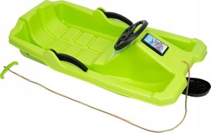 Enero SANKI PLASTIKOWE Z HAMULCEM I KIEROWNICĄ ADAŚ 84x43x25CM ZIELONE 2