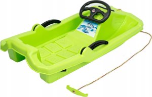 Enero SANKI PLASTIKOWE Z HAMULCEM I KIEROWNICĄ ADAŚ 84x43x25CM ZIELONE 3