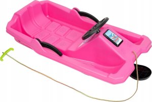 Enero SANKI PLASTIKOWE Z HAMULCEM I KIEROWNICĄ ADAŚ 84x43x25CM RÓŻOWE 2