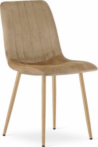 Leobert Krzesło LAVA - brązowy aksamit / nogi kolor drewna x 4 2