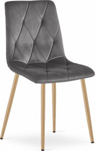Leobert Krzesło LIBRA - ciemny szary aksamit / nogi kolor drewna x 4 2