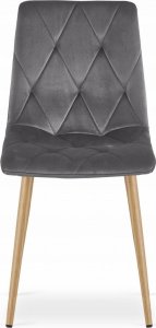 Leobert Krzesło LIBRA - ciemny szary aksamit / nogi kolor drewna x 4 3