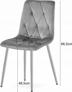 Leobert Krzesło LIBRA - ciemny szary aksamit / nogi kolor drewna x 4 4