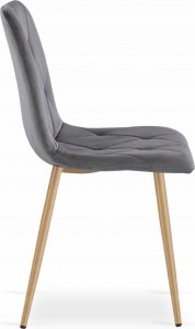 Leobert Krzesło LIBRA - ciemny szary aksamit / nogi kolor drewna x 4 6