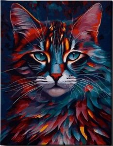 Norimpex Diamentowa mozaika Kot kolorowy 30x40cm 1009430 1