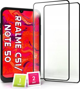 Hello Case 2-pak Szkło Hartowane do Realme C51 / Note 50 Ochronne Na cały ekran 5D 9H 1