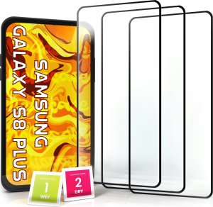 Hello Case 3-PAK Szkło Hartowane do Samsung Galaxy S8 PLUS (na cały ekran, 9H, 5D) 1