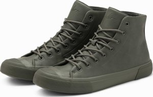 Ombre Wysokie buty męskie trampki z gumowym noskiem  oliwkowe V4 OM-FOSH-0138 45 3