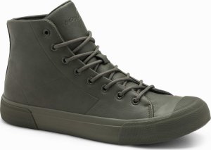 Ombre Wysokie buty męskie trampki z gumowym noskiem  oliwkowe V4 OM-FOSH-0138 45 4