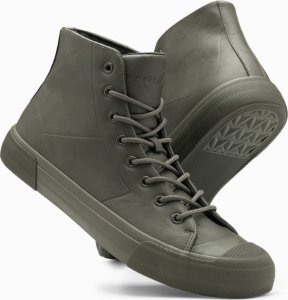 Ombre Wysokie buty męskie trampki z gumowym noskiem  oliwkowe V4 OM-FOSH-0138 46 1