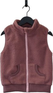 DucKsday Kamizelka z polaru dla dziewczynki Ducksday, Dark Rose, 98-104, 4 lata 1
