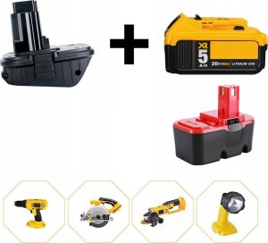 Rosfix ADAPTER PRZEJSCIÓWKA AKUMULATORA DEWALT 18V 20V NA STARY TYP DEWALT DC9096 3