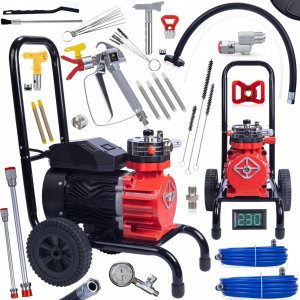 Rosfix Agregat malarski Rosfix Red Strong Storm 1100 RSS05 3500W 22MPA 18L/min z dużym zestawem akcesoriów malarskich 1