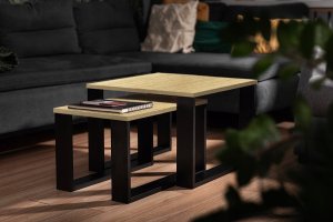 Lehmann STOLIK KAWOWY LEHMANN 2 szt DĄB NATURE 50x50 + 50x30 3