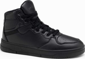 Ombre Męskie ocieplane buty sneakersy z wysoką cholewką  czarne V6 OM-FOSH-0139 44 4