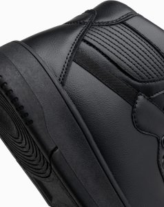 Ombre Męskie ocieplane buty sneakersy z wysoką cholewką  czarne V6 OM-FOSH-0139 44 6