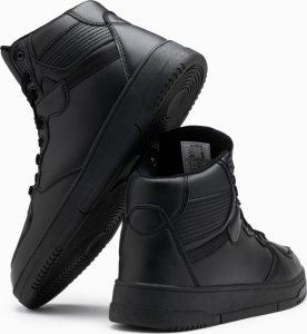 Ombre Męskie ocieplane buty sneakersy z wysoką cholewką  czarne V6 OM-FOSH-0139 44 7