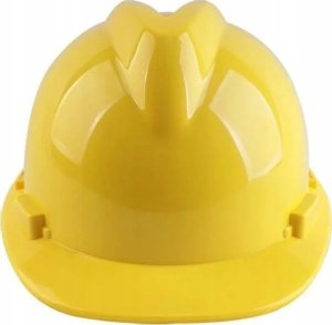 Rosfix Kask ochronny, hełm roboczy budowlany - żółty z tworzywa HDPE 5
