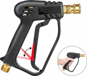 Myjka ciśnieniowa Rosfix Pistolet do myjki ciśnieniowej 5000PSI z gwintem przyłączeniowym 22mm i szybkozłączką 1/4" do Krcher Click + zestaw 5 dysz 2