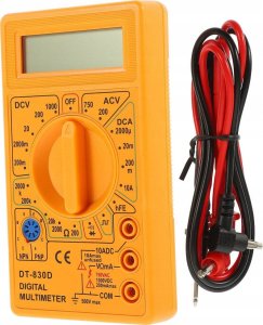 Rosfix MIERNIK UNIWERSALNY MULTIMETR CYFROWY DT-830D PRZYRZĄD POMIAROWY PRZEWODY 3