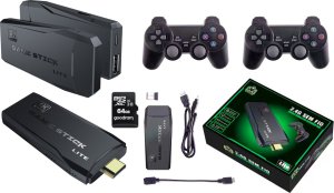 Ultra Parts MOCNA KONSOLA RETRO 20000 GIER + DWA PADY + KARTA 64GB GAME STICK GRA TV HDMI 1