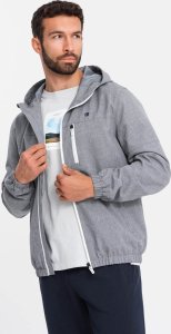 Kurtka męska Ombre Lekka sportowa męska kurtka z polarową podszewką  szara V3 OM-JANP-0136 L 1
