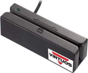 Virtuos Virtuos MSR-100A třístopá čtečka magnetických karet, USB-HID/COM, černá 1