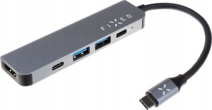 HUB USB Fixed Fixed | 5-port USB-C HUB Mini for laptops and tablets | FIXHU-MN-GR | Gray 1
